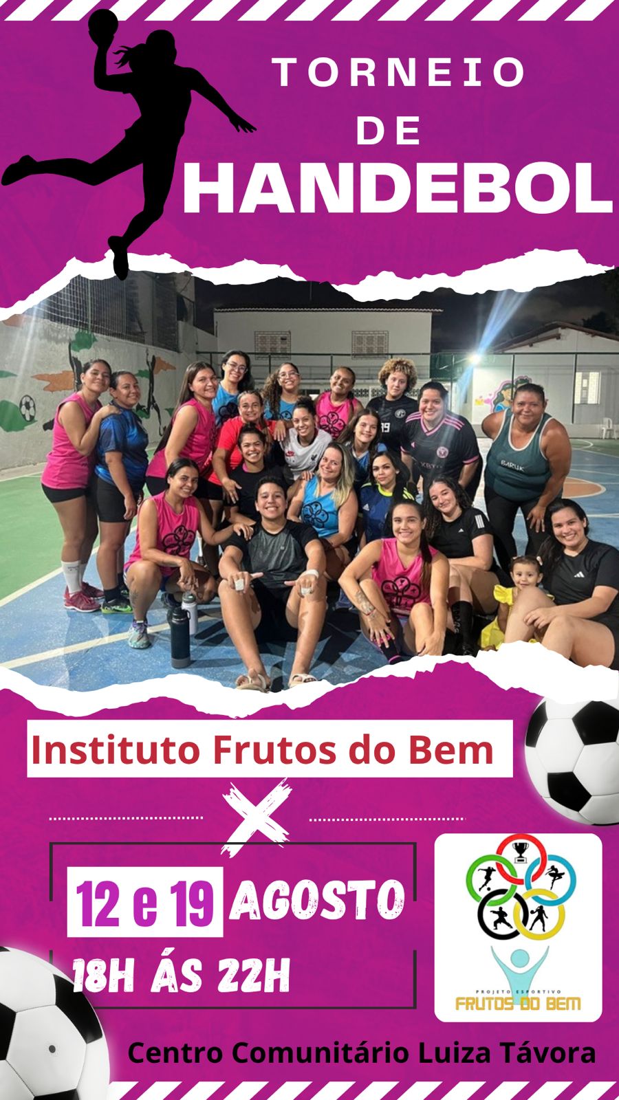 Jovens jogando handebol